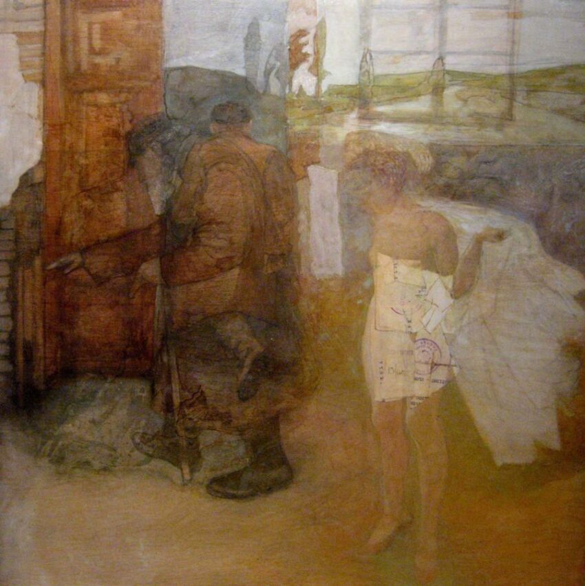 Une danse à trois temps
Watercolor on panel
24 X 24 
2007